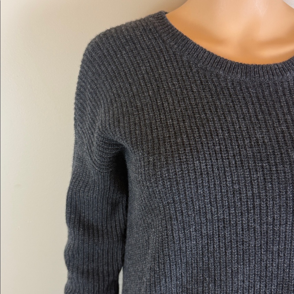 Vince Cashmere Grey Blue Ribbed Cashmere Sweater NWT - Picture 2 of 6